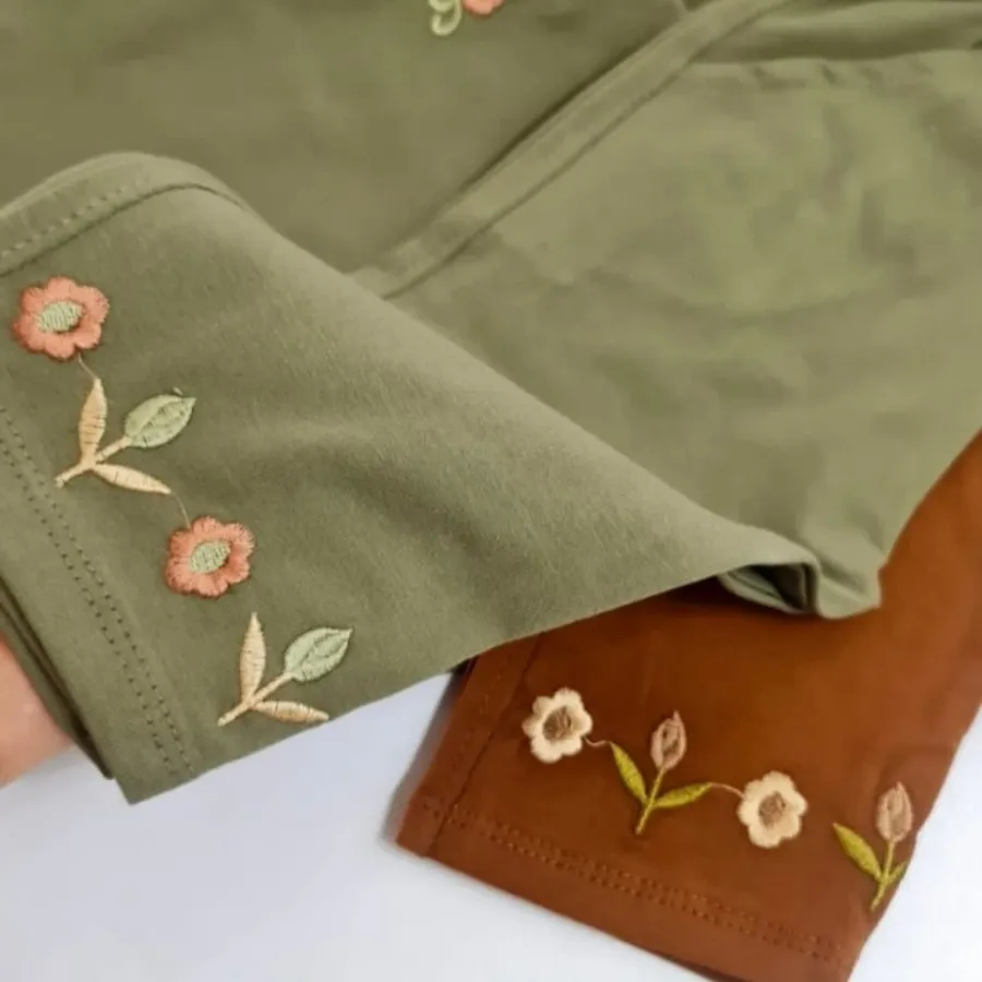 تیشرت شلوارگلدوزی گل لاله