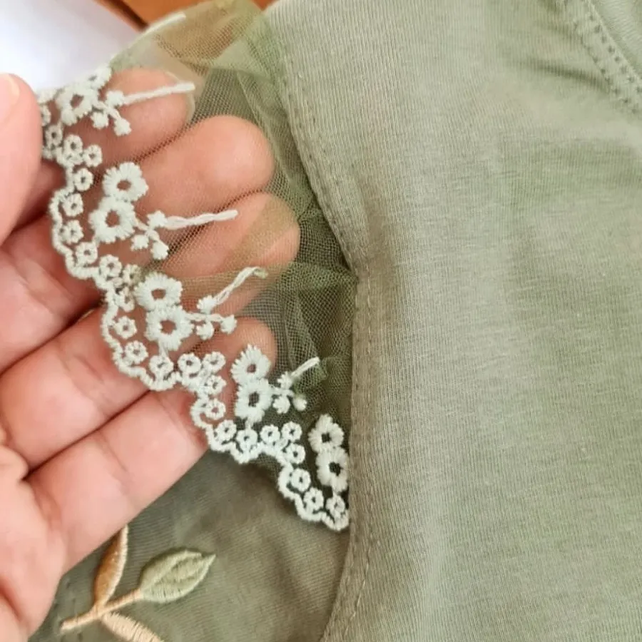 تیشرت شلوارگلدوزی گل لاله