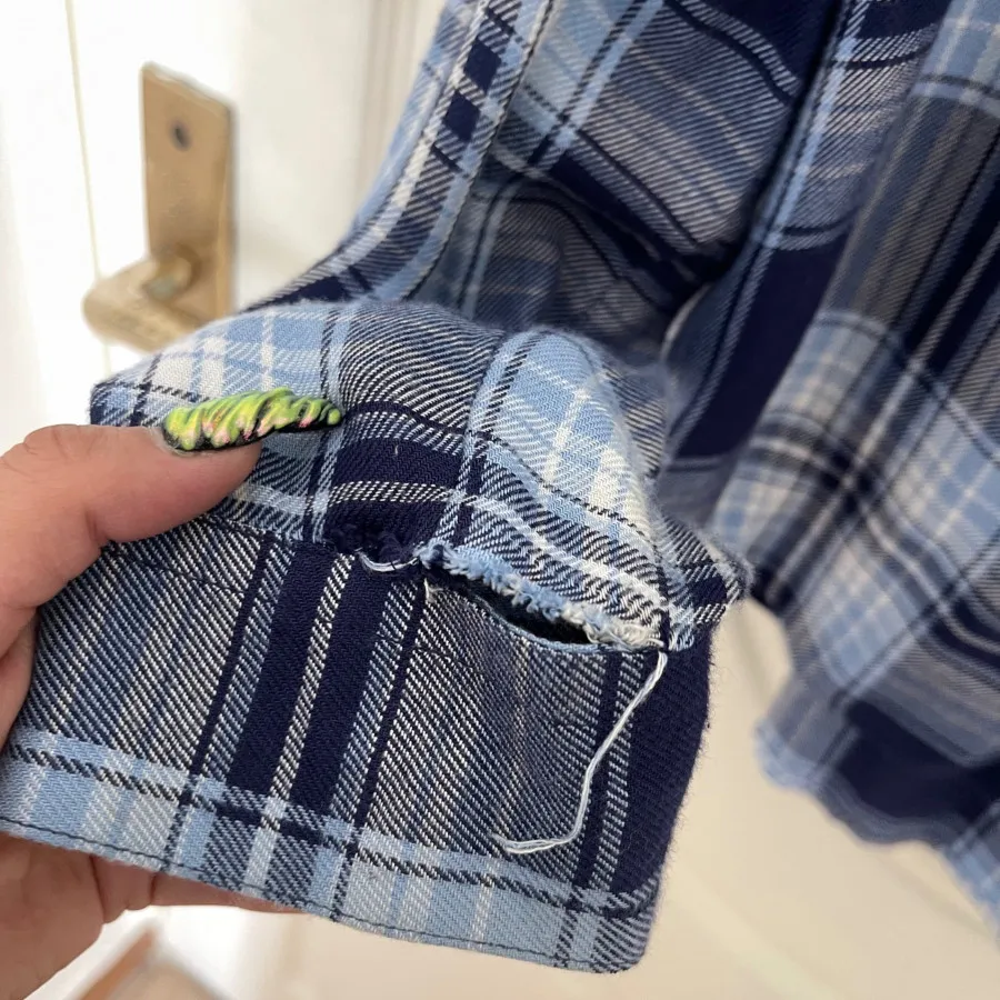 شومیز چهارخونه خارجی