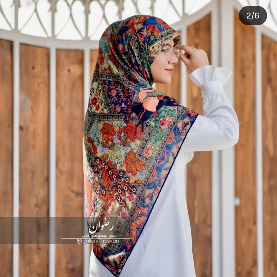 روسری کرپ نخ