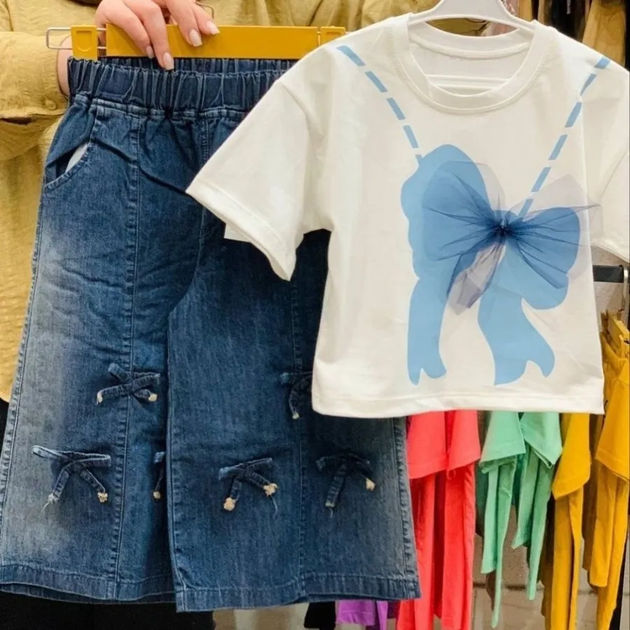 ست کراپ وشلوارواید