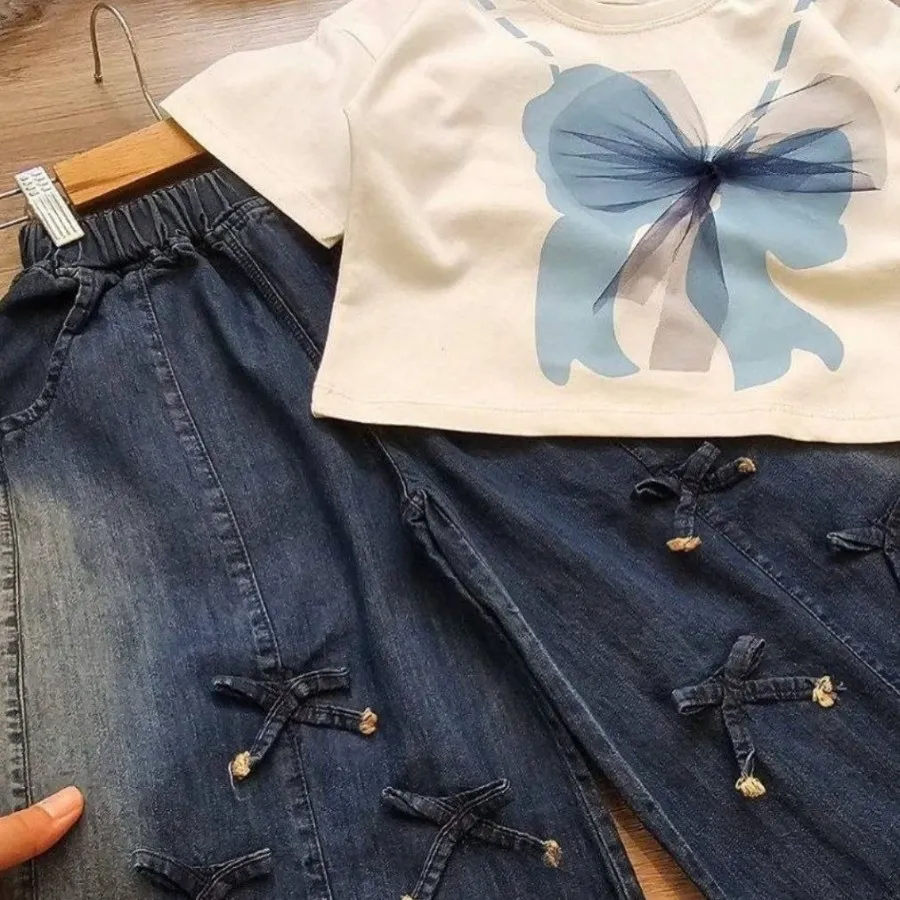 ست کراپ وشلوارواید