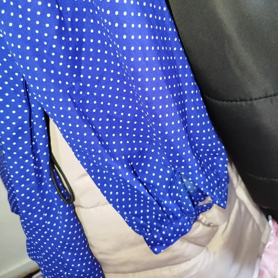 پیراهن حریر خال خالی