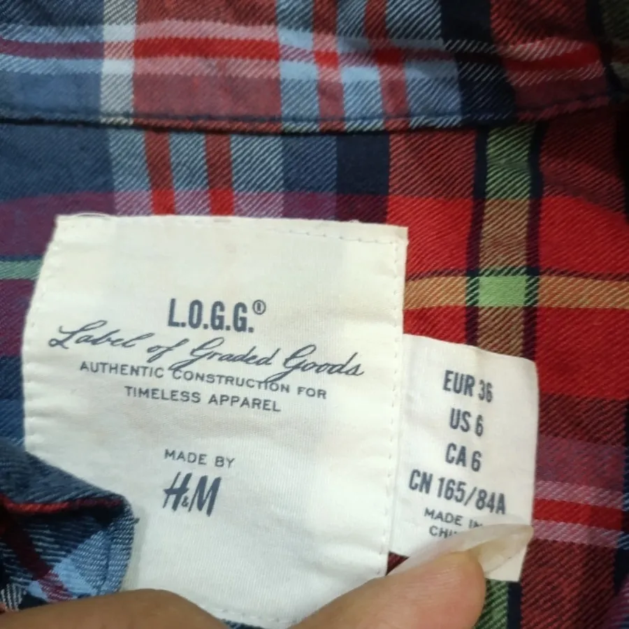 پیراهن چهارخونه hm