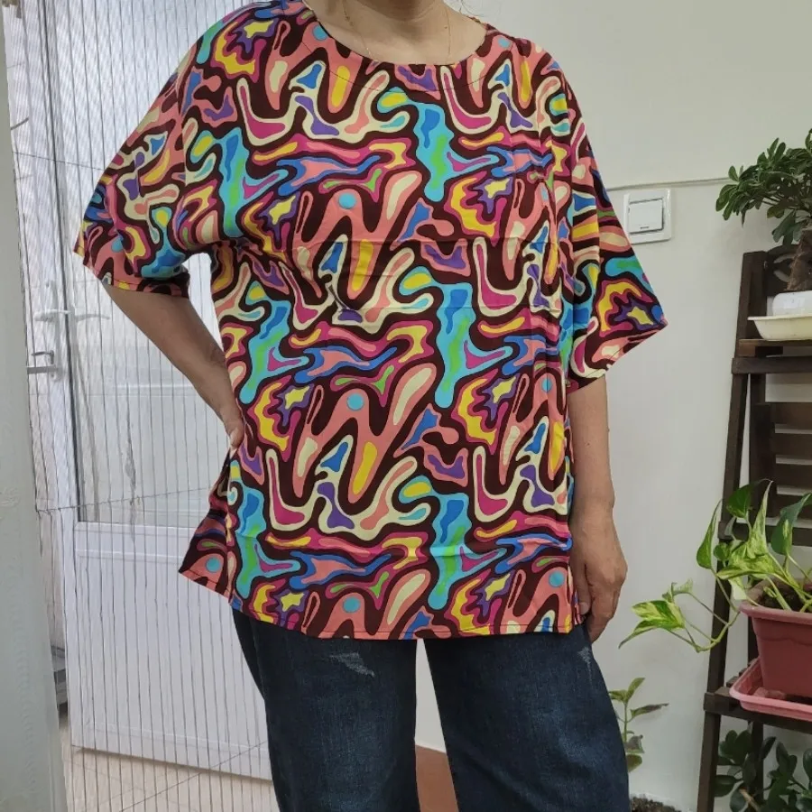 تیشرت نخی باکسی