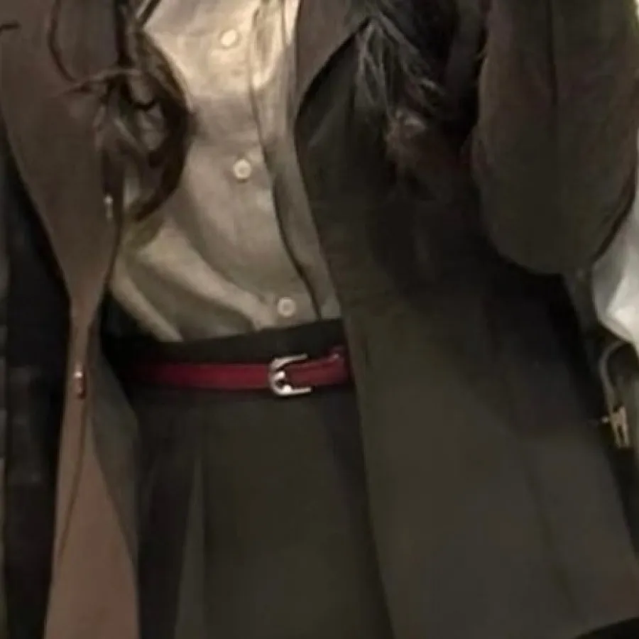 کت دامن قهوه ای تیره