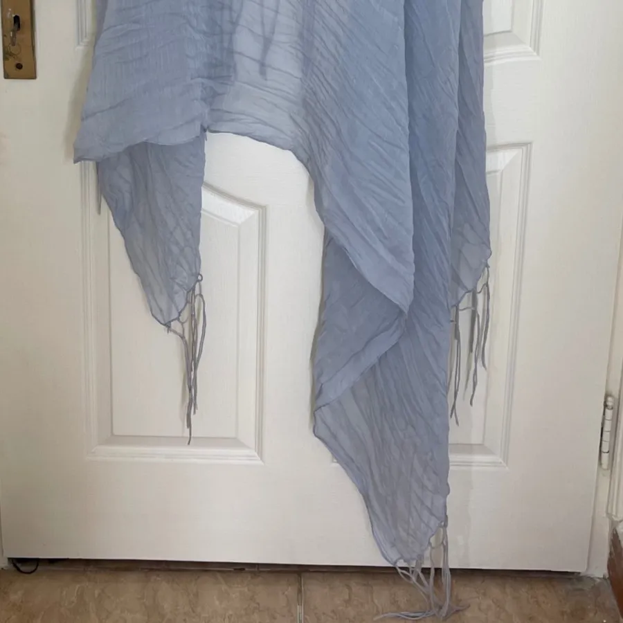 شال پهن و بلند ابی روشن