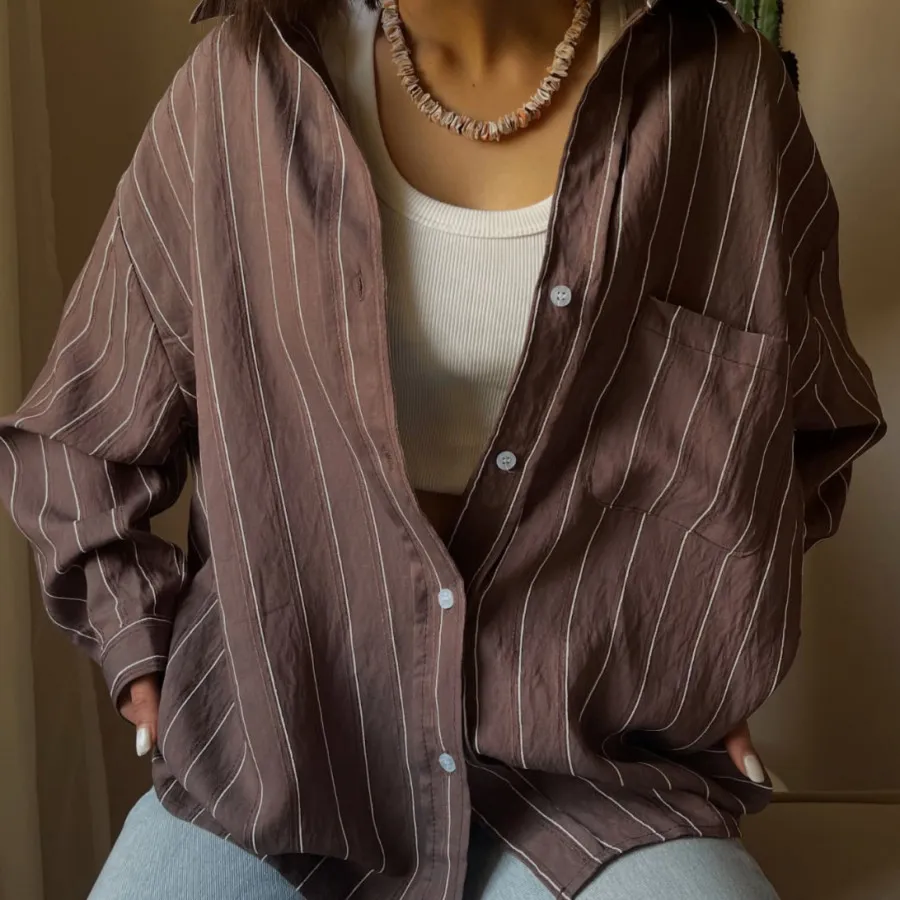 شومیز قهوه ای ktn