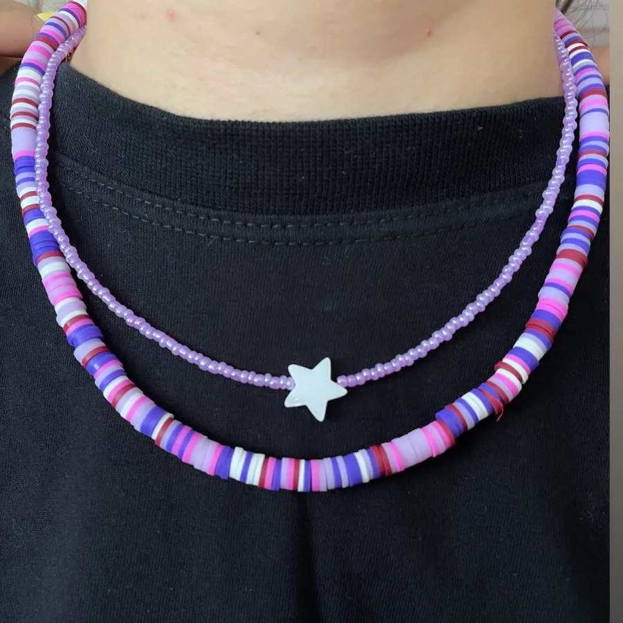 ست دوتایی گردنبند بنفش