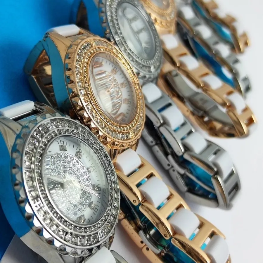 ساعت زنانه سرامیکی نگینی