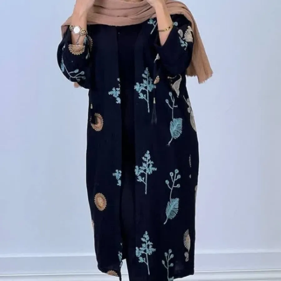 مانتو بلند گلدار خنک