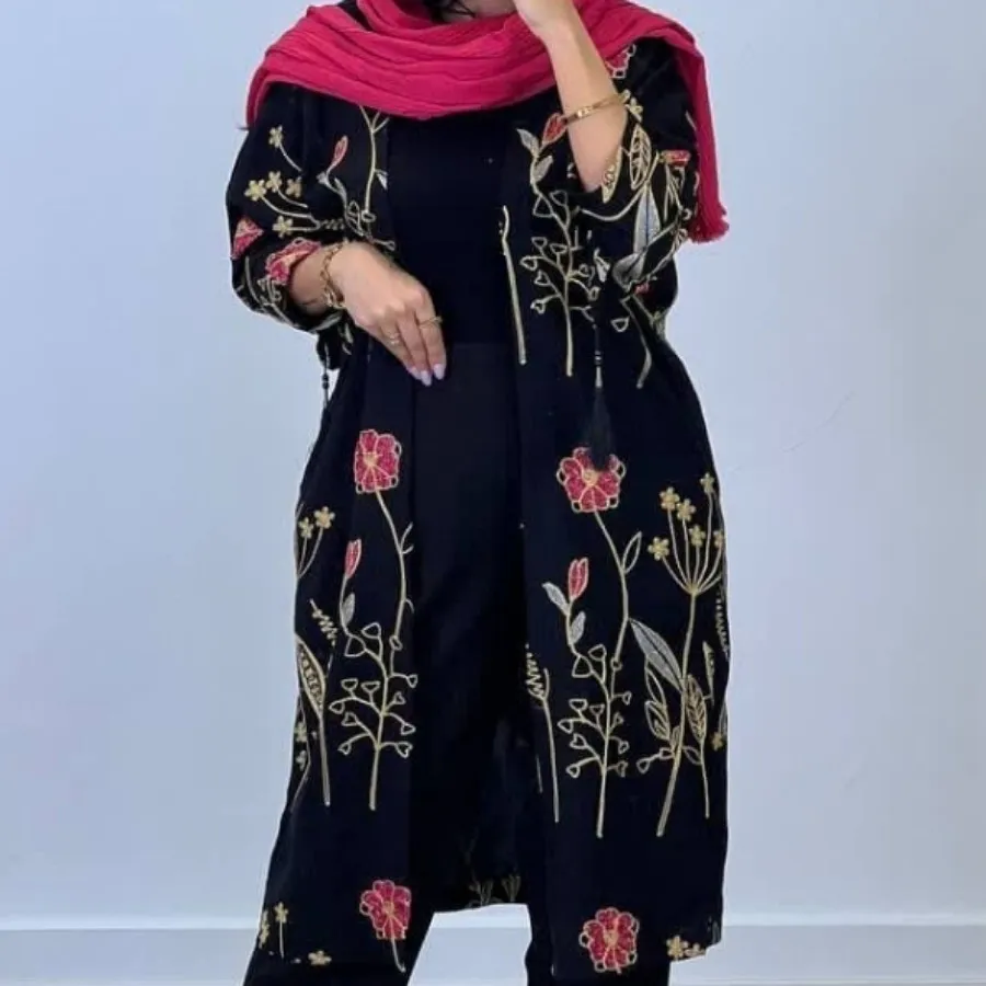 مانتو بلند گلدار خنک