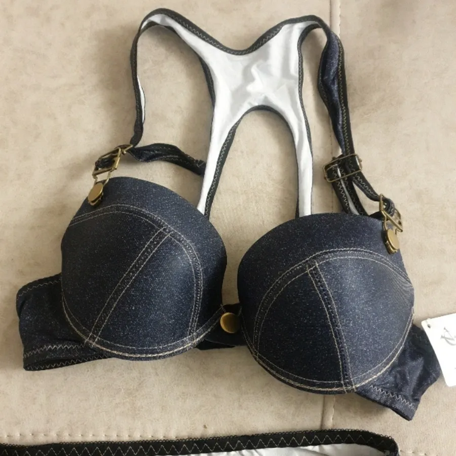 ست شورت و سوتین طرح جین