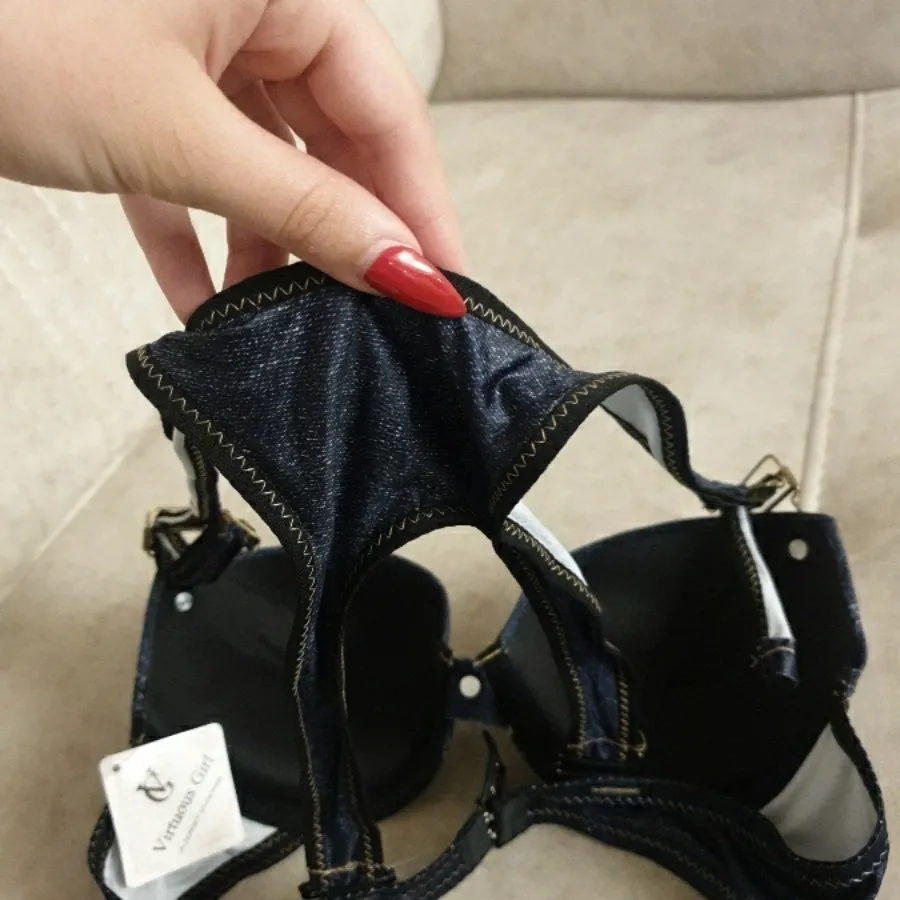 ست شورت و سوتین طرح جین