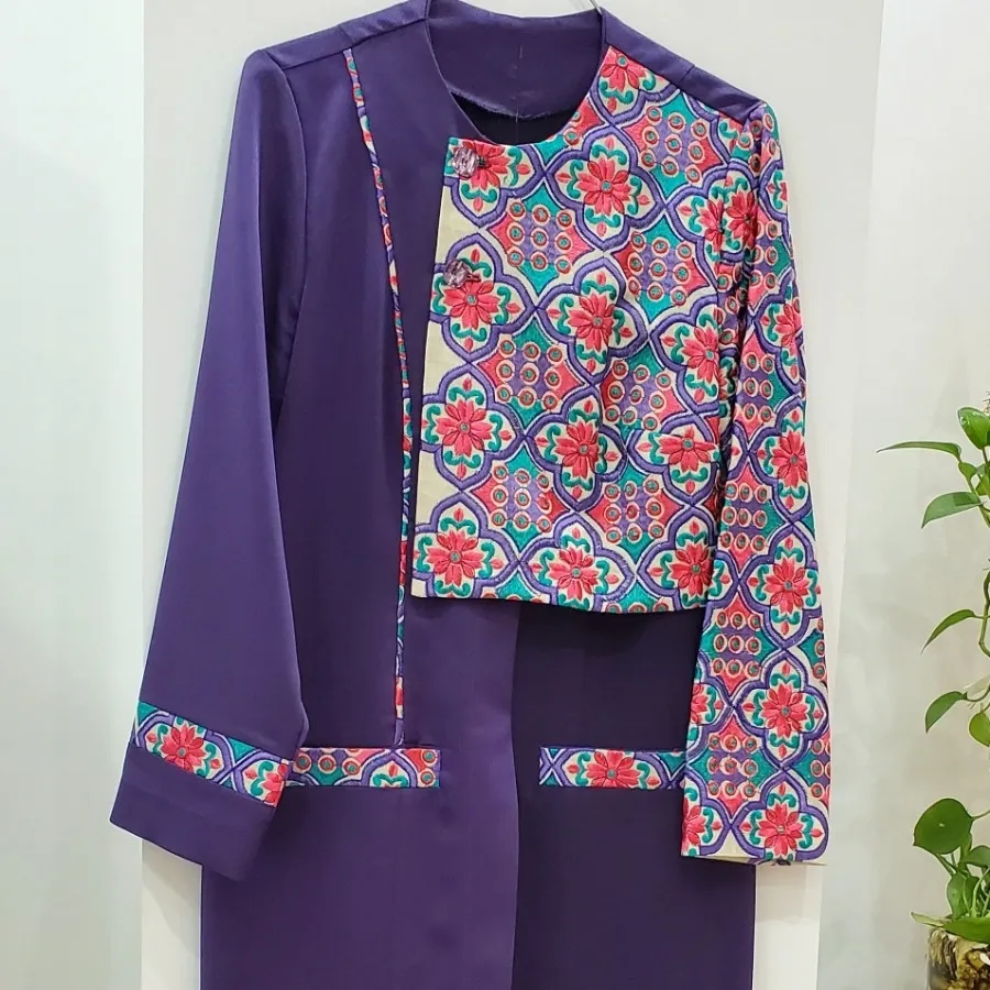 مانتو مزونی سوزن دوزی