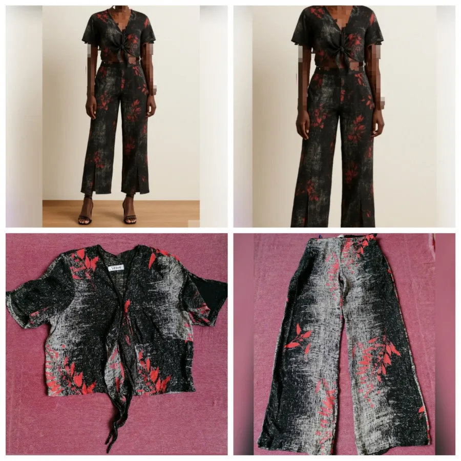 ست کراپ و شلوار ایتالیایی