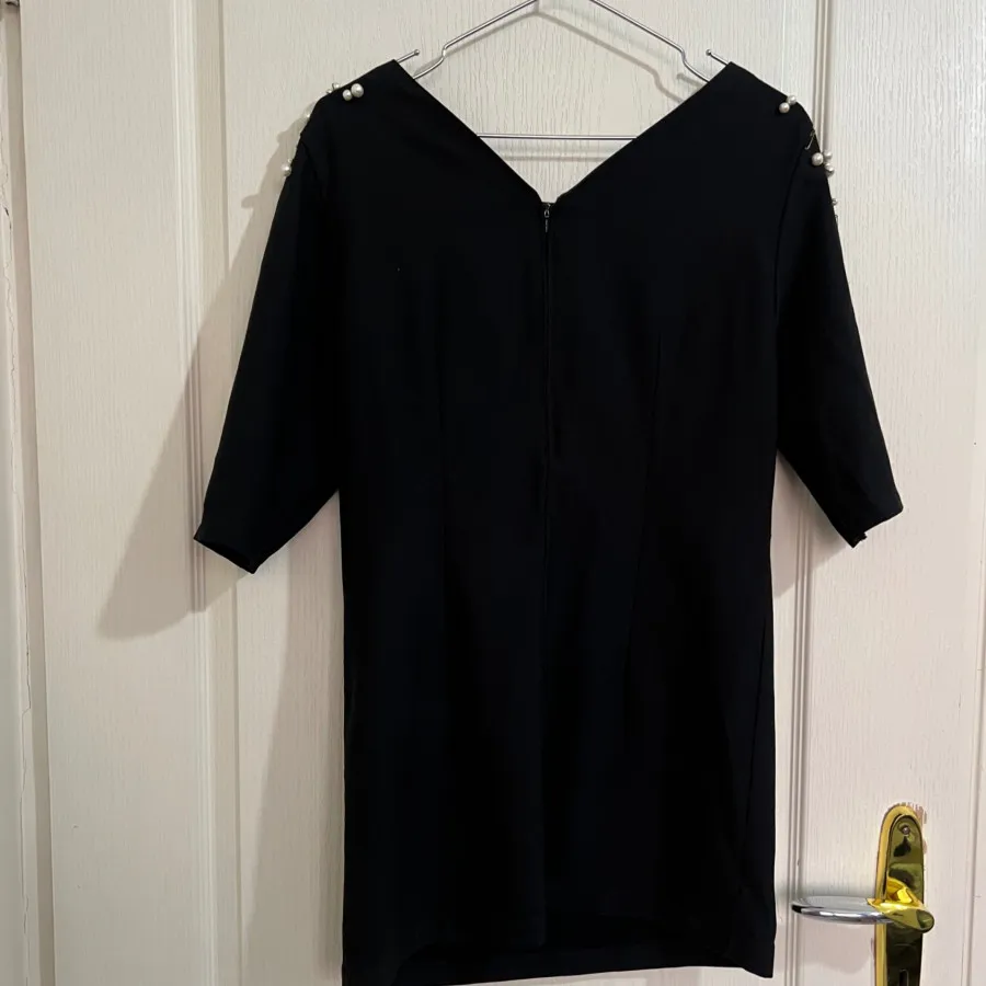 پیراهن کرپ مروارید دوزی