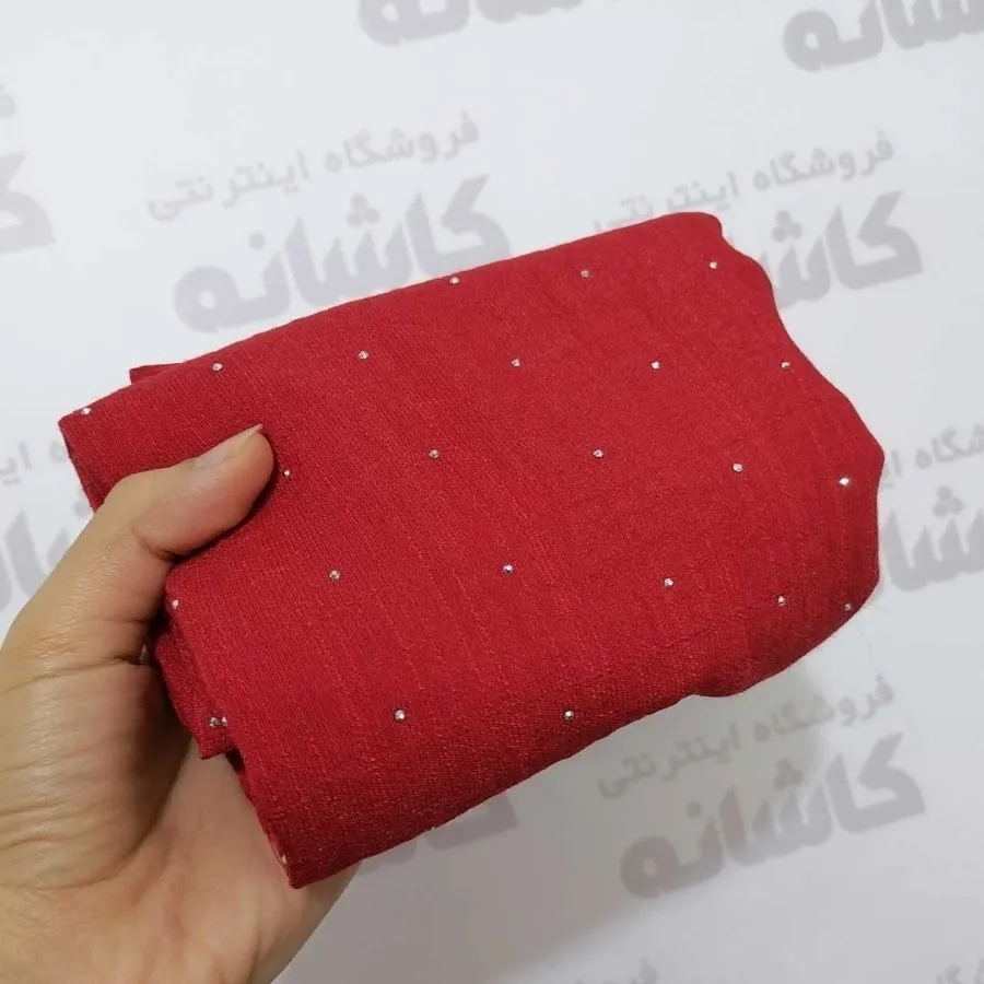 روسری نگینی قرمز