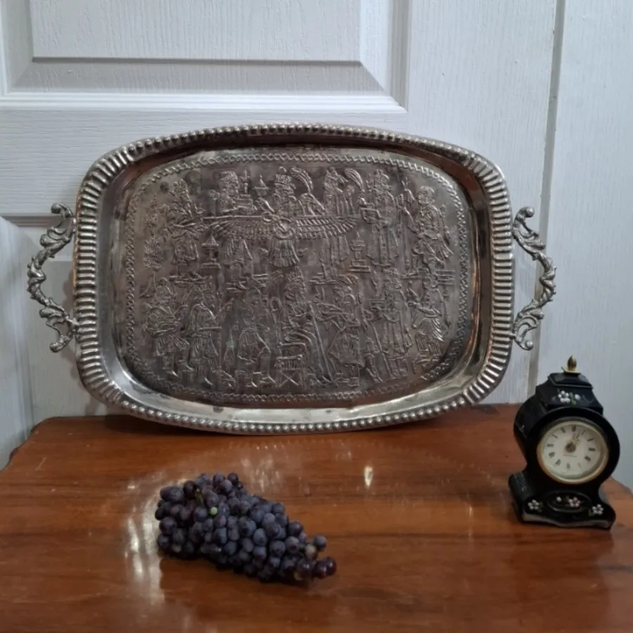 سینی قلمکاری مسی