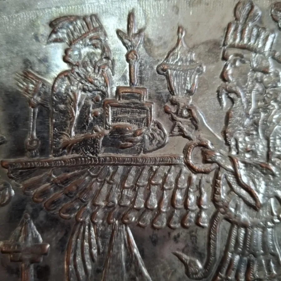 سینی قلمکاری مسی