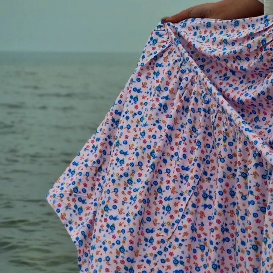 دامن چیندار گلگلی