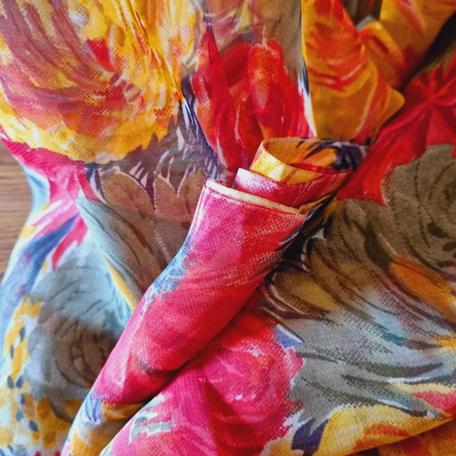 پارچه حریر طرحدار