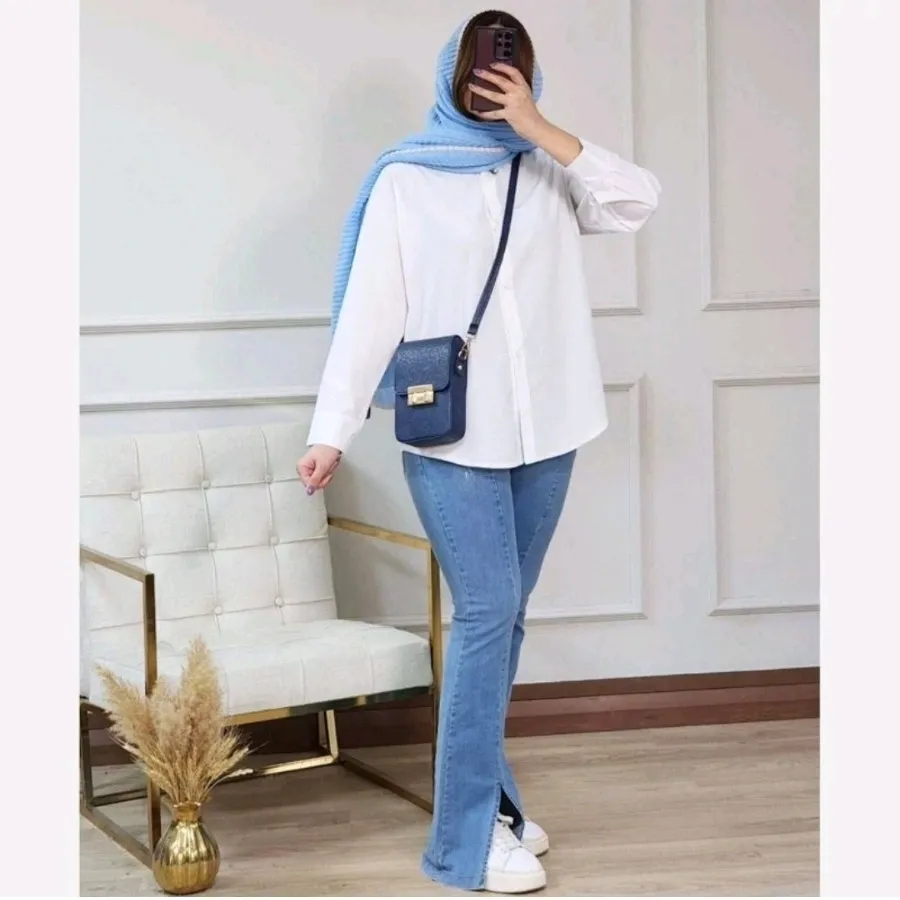 شومیز سفید ساده شیک