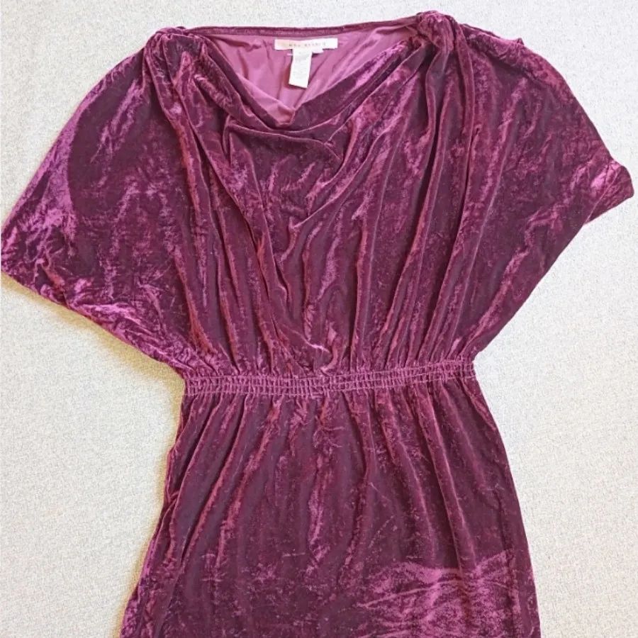 پیراهن مخمل بادمجونی