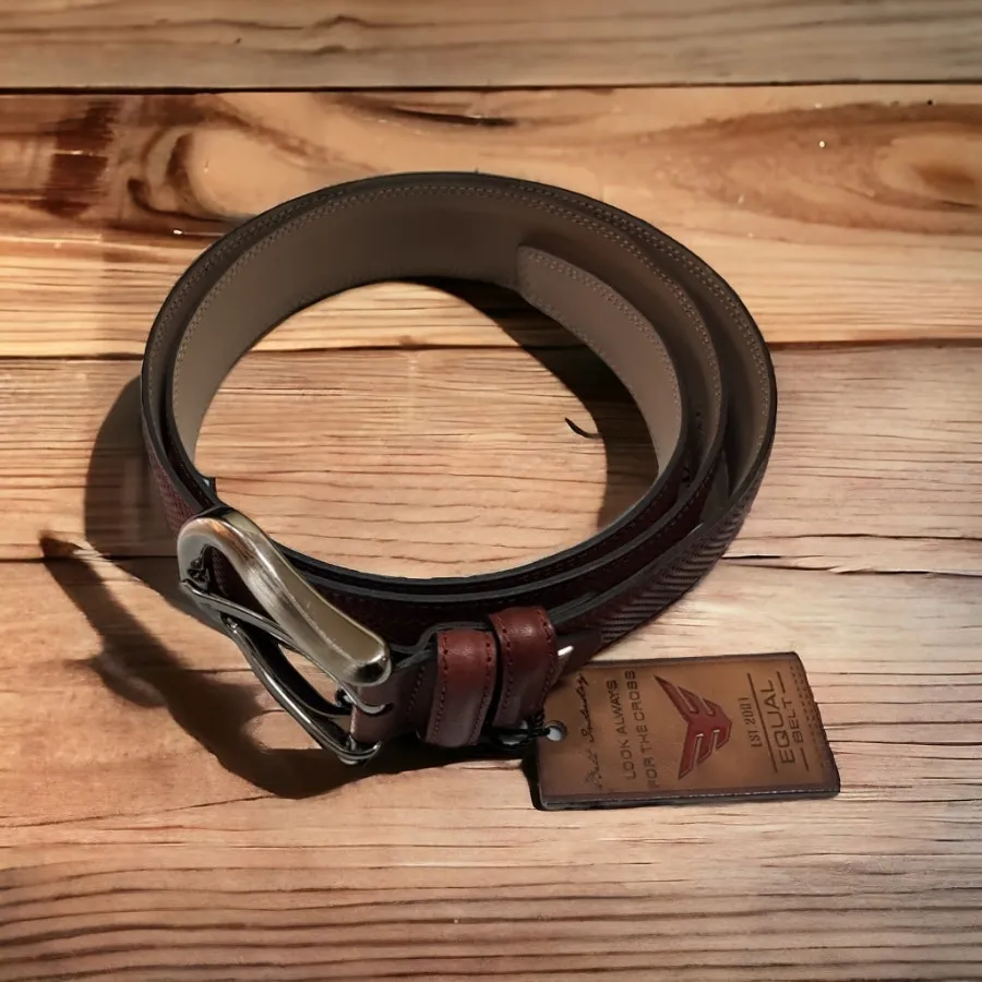 کمربند چرم ترک زرشکی