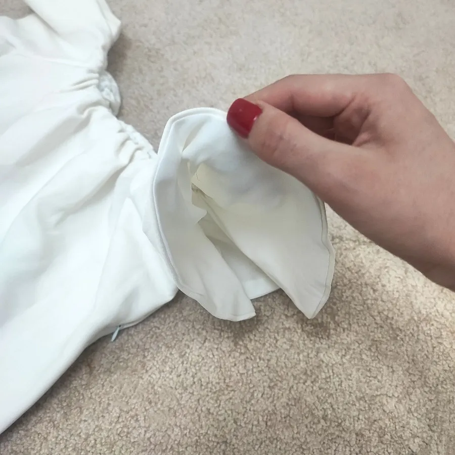 ماکسی سفید عروسکی بلند