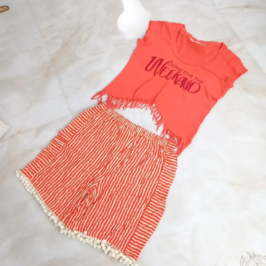 تاپ شلوارک دخترانه