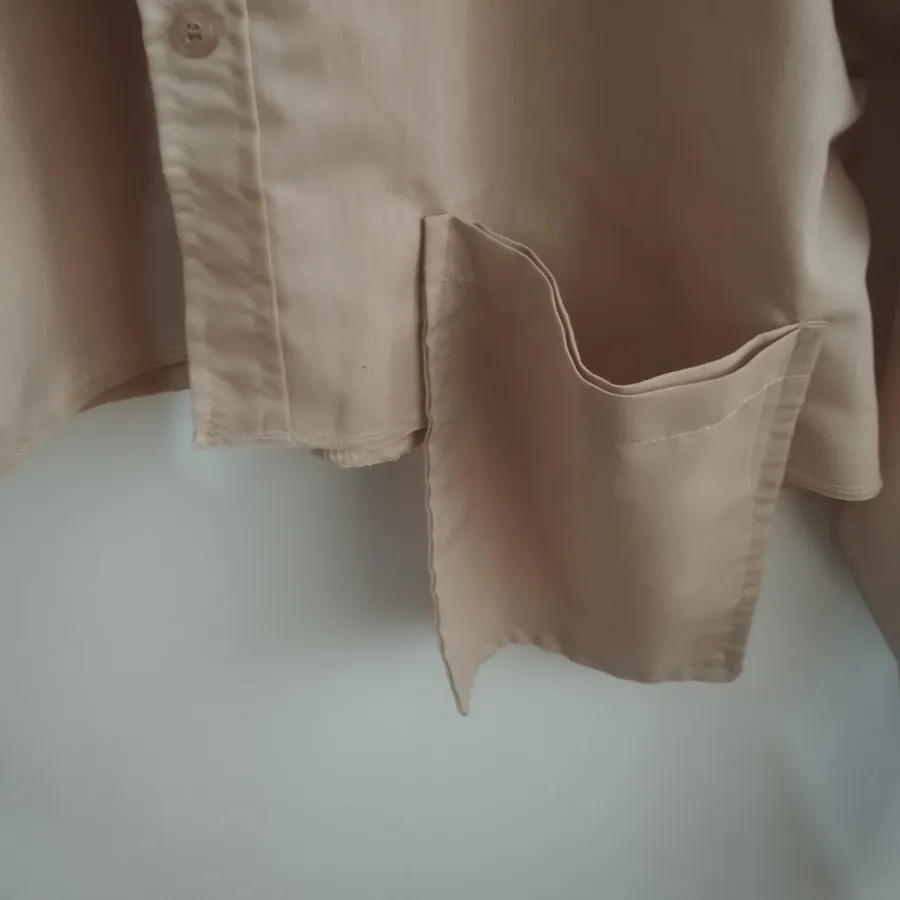 شومیز کراپ جیب دار