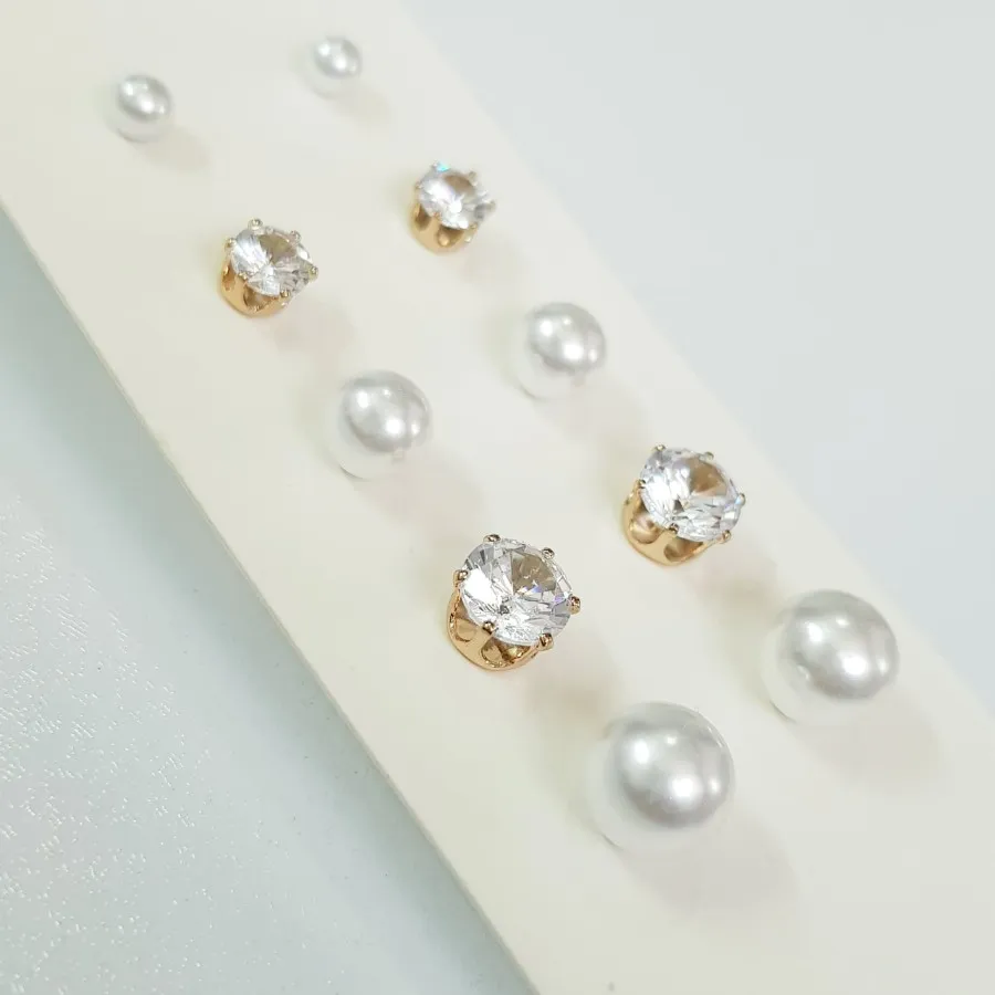 پک گوشواره میخی طلایی