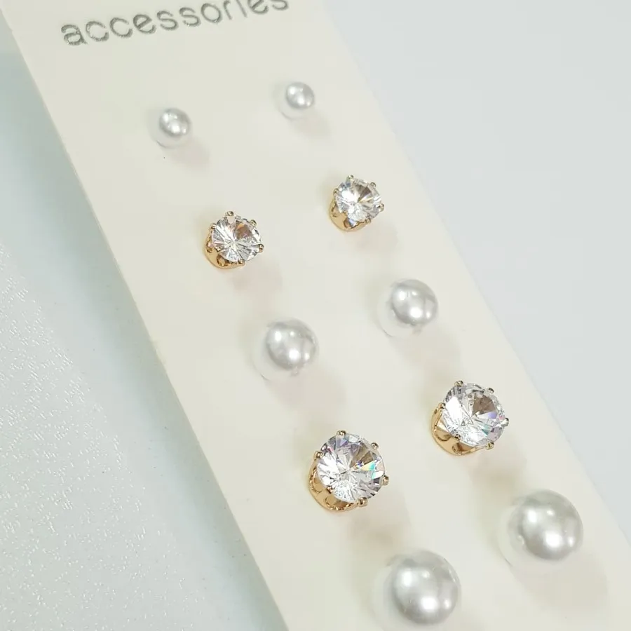 پک گوشواره میخی طلایی