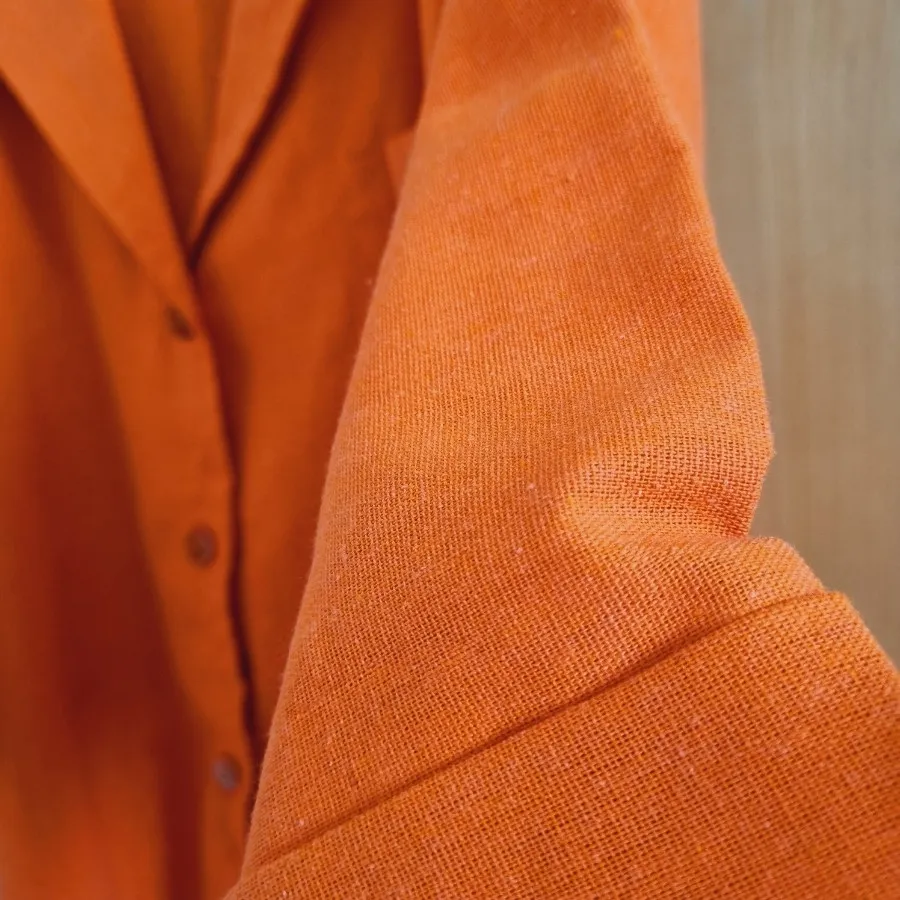 کراپ کت لینن نارنجی