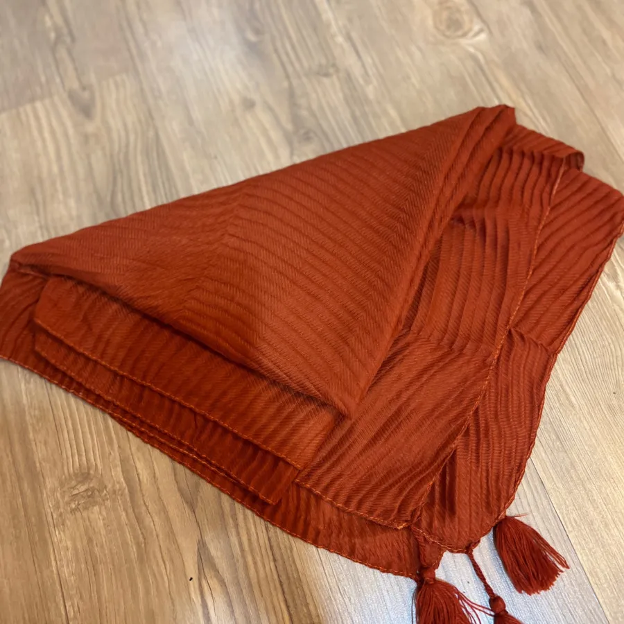 شال حریر پلیسه