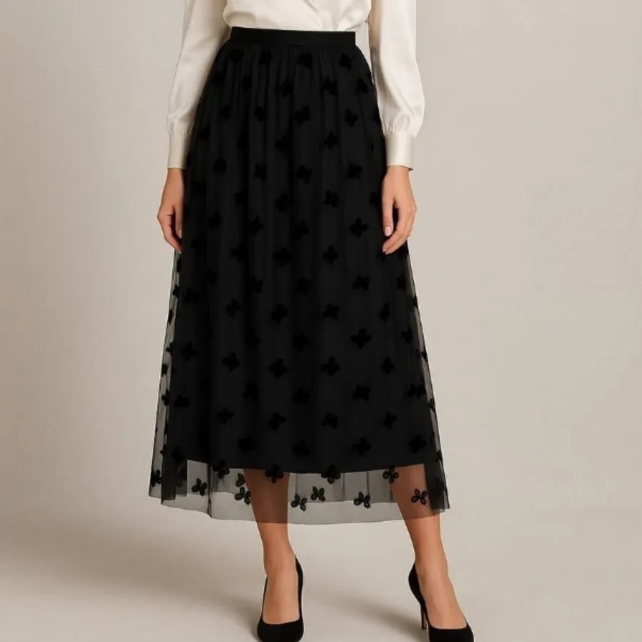 دامن دورحریر مخملی