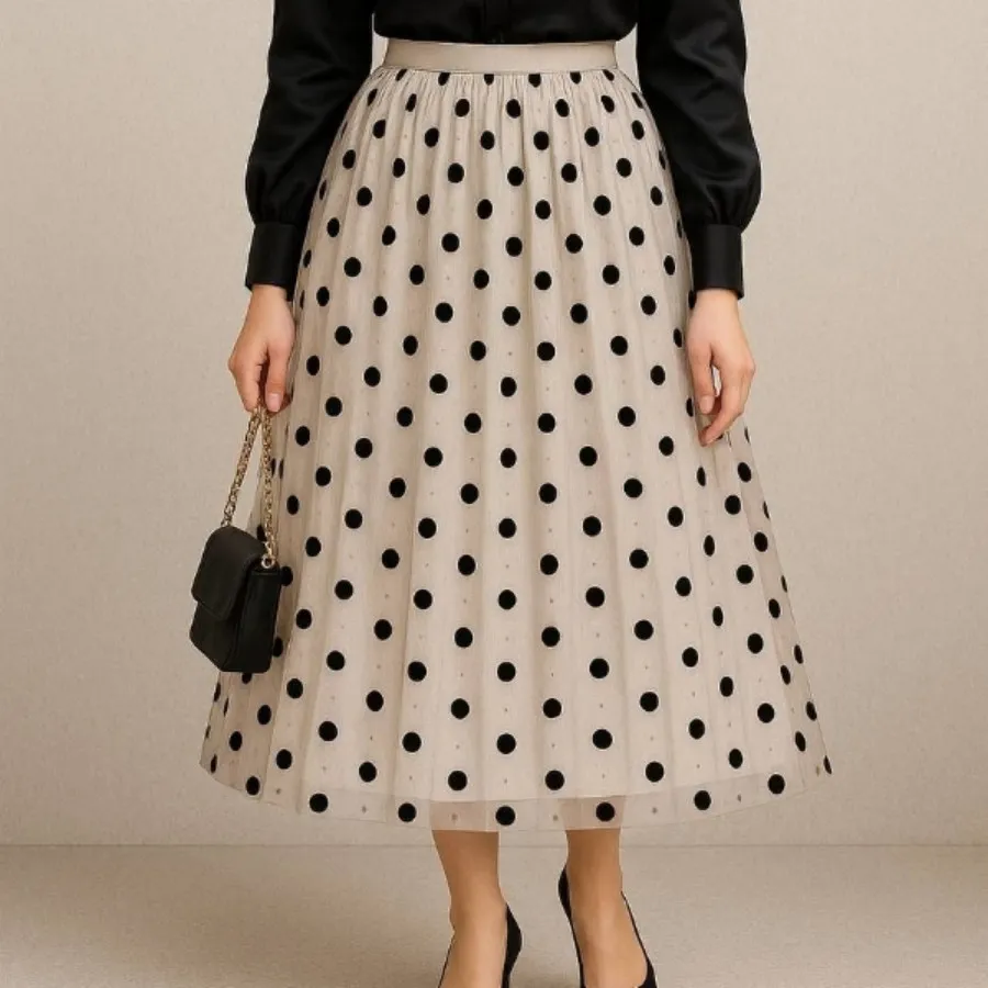 دامن دورحریر مخملی