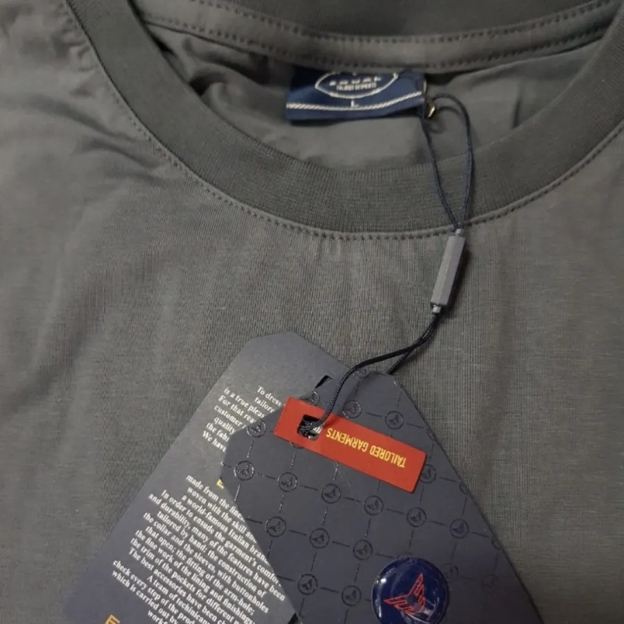 تیشرت پنبه لاکرا کشی طوسی