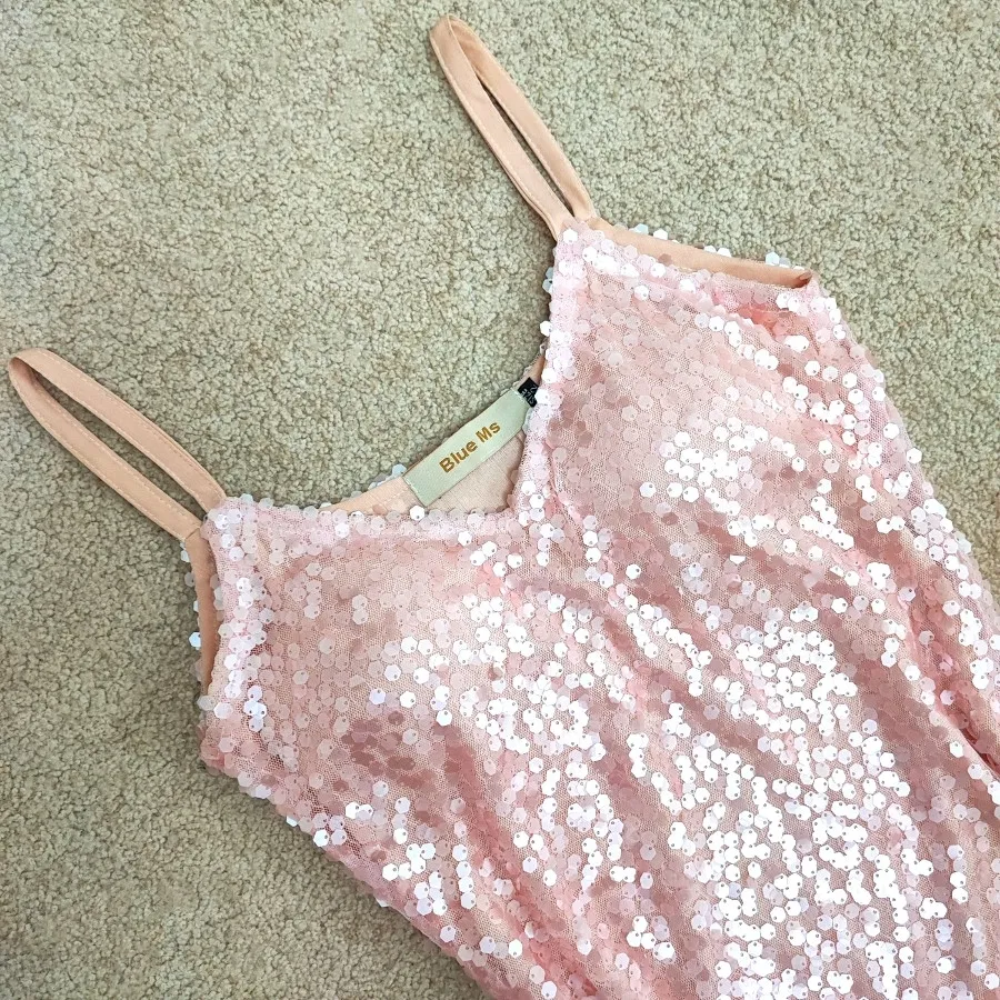 لباس مجلسی پولکی صورتی