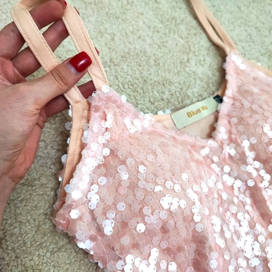 لباس مجلسی پولکی صورتی