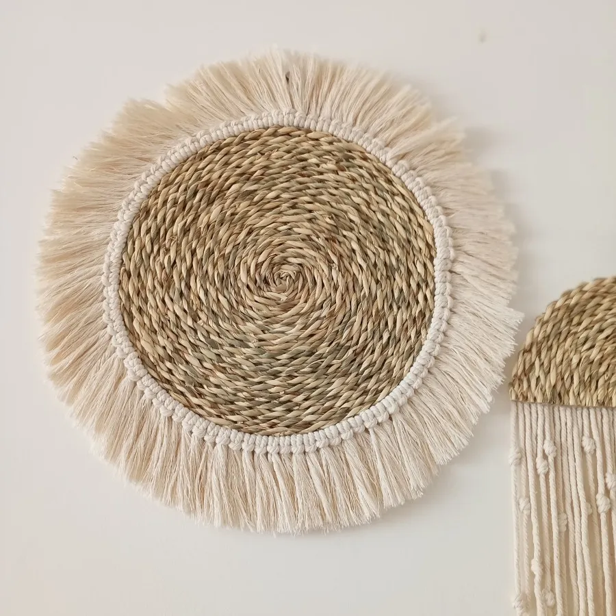 دیوار کوب حصیر مکرومه