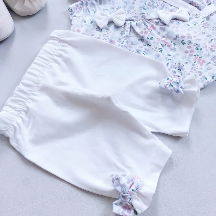 تاپ شورت گل ریز پاپیونی