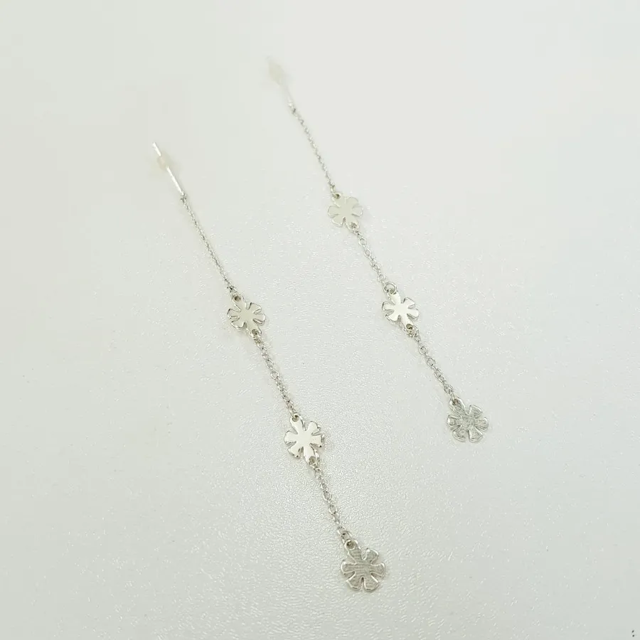 گوشواره بخیه ای نقره ای