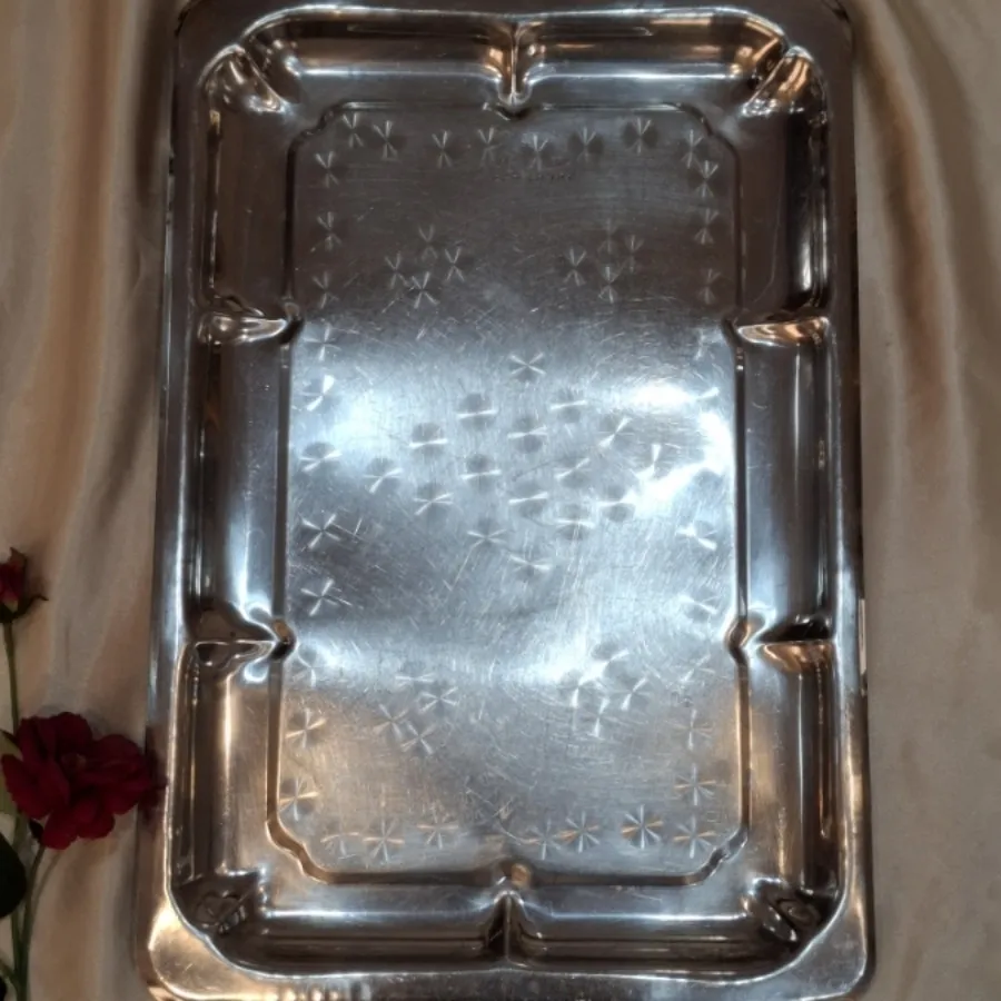 2عدد سینی استیل قدیمی