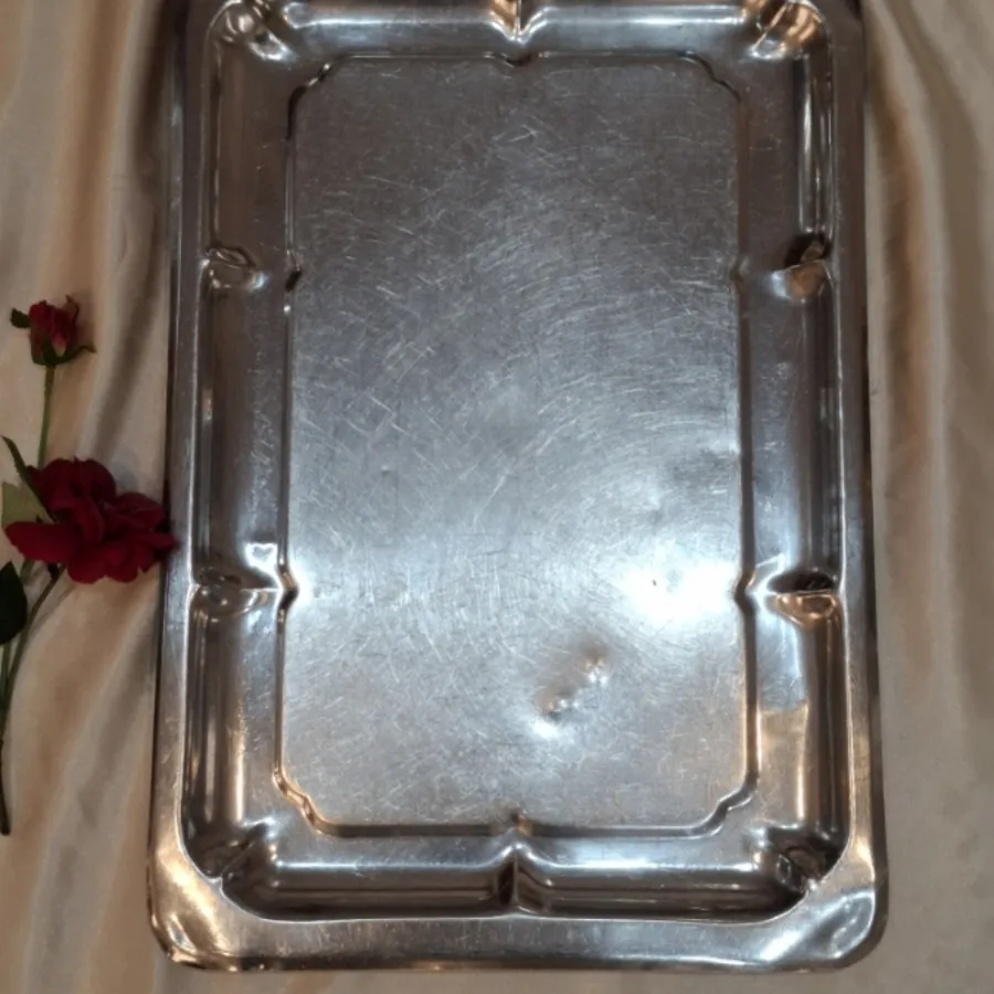 2عدد سینی استیل قدیمی