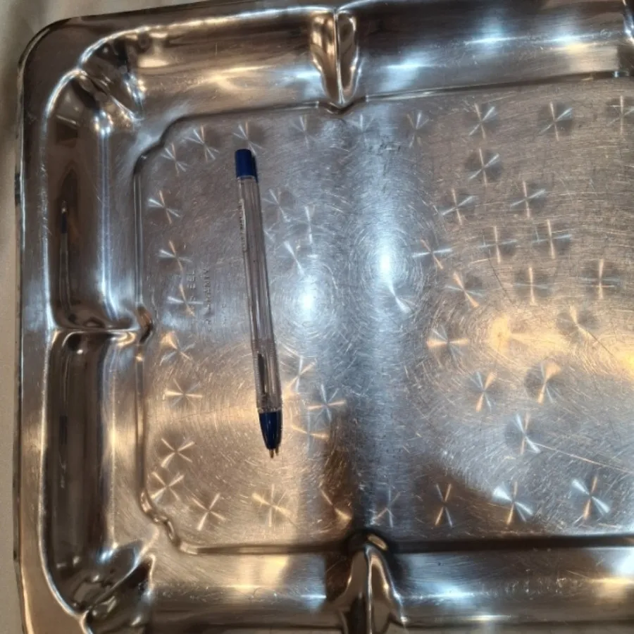 2عدد سینی استیل قدیمی