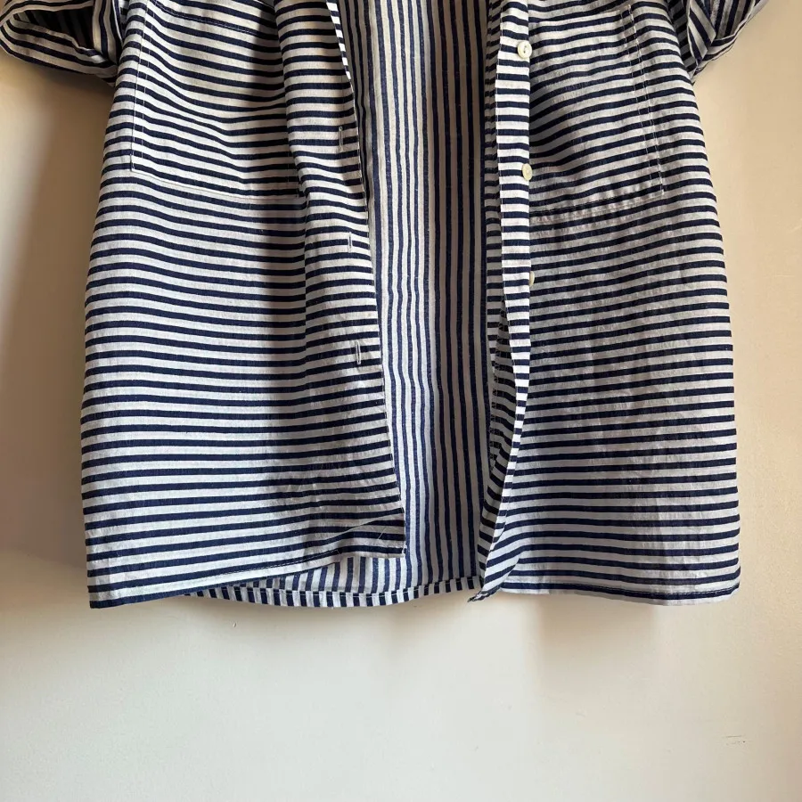 شومیز راه راه استین کوتاه