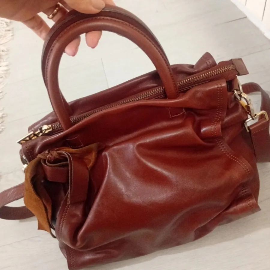 کیف چرم درسا عسلی