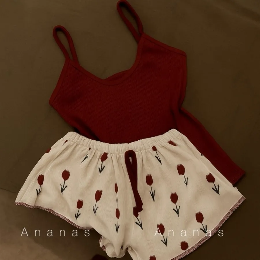 ست تاپ شورتک لاله